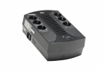UPS 360W/600VA line-interactive, 1x 12V/7Ah, 6x CEE 7/3, 2x USB-A