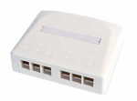 Seinakarp 6-le RJ45 Cat5/6 pesale SL+XG ,valge