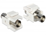 Keystone moodul: BNC F / F, valge