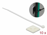 Kaablisidemed fiksaatoriga 200 x 4.8mm, valged (10tk)