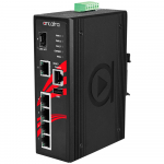 Switch: 4 x 10/100/1000BaseT(X) PoE+, 1 x 10/100/1000BaseT(x), 1 x SFP, -10 kuni 70&deg;C, manageeritav, DIN,12-36VDC