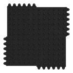 De-Flex ESD Nitrile FR matt, must, 19mm paksune, 45x45cm