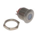 Vandaalikindel surunupp SPST-NO, valgustusega, 19.2mm ava, 0.05A 24V dc, punane LED
