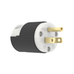 Pistik, 15A, 125VAC, must-valge, 5-15P NEMA