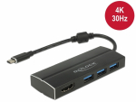 USB-C hub: 3x USB 3.1-A, 1x HDMI 4k@30Hz, t&ouml;&ouml;tab ka maciga, must