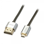 HDMI - Micro HDMI kaabel 2.0m, CROMO Slim Active High Speed + Ethernet, 2160p, 3D