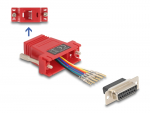 &Uuml;leminek D-Sub 15pin (F) - RJ12 (F) &uuml;hendamiskomplekt, punane