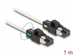 V&otilde;rgukaabel Cat6a S/FTP 1.0m, mitmev&auml;rvilise p&ouml;&ouml;ratava klambriga, LS0H, CU