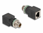 Adapter M12 (M) - RJ45 (F) X-code 8 pin