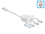 Easy 45 moodul: 3 in 1 USB 2.0 A; USB-C; Apple lightning 22.5mm x 45mm