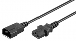 220V Toitekaabli pikendus 2.0m, must, (monitorikaabel) 3x0.75mm&sup2;, C13 - C14