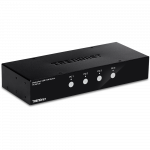 KVM switch: 4 porti, Displayport, 2xUSB A, audio, mikrofon, 4K UHD 3840x2160