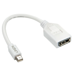 &Uuml;leminek Mini DisplayPort (M) - DisplayPort (F) 0.20m