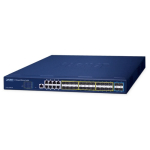 Switch: 16 x 100/1000Mbps SFP, 8 x TP/SFP, 4 x SFP+, 1 x RJ-45 console, Layer 3, 36-72V DC Redundant