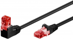 V&otilde;rgukaabel Cat6 UTP 10.0m, must, (1x90&deg; nurgaga &uuml;les), CCA