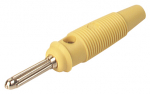 Banaanpistik, 4mm, 60V DC, 16A, kollane, joodetav