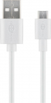 USB 2.0 kaabel A - Micro B 2.0m, valge