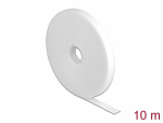 Takjapael rullis 13mm x 10.0m HOOK and LOOP, valge