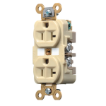 Pistikupesa 2-ne, 20A 125VAC, beež, 5-20R NEMA, robustne