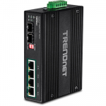 T&ouml;&ouml;stuslik PoE Switch: 4 x 10/100/1000Mbps PoE+,2 x Dedicated SFP , IP30, -40 to 75 &ordm;C, 60-120W, &uuml;lepinge kaitse.