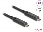 USB-C kaabel 15.0m, Active Optical USB-C&trade; 8K Video + Data + PD