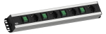 Toitepaneel 4 x Schuko eraldi l&uuml;lititega 2.0m 462x74x45mm must/hall