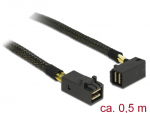 Mini SAS kaabel 0.5m (HD SFF-8643 - HD SFF-8643), nurgaga