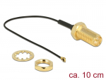 &Uuml;leminek antennile RP-SMA - MHF 4 0.81, 10cm, 10mm keermega, pritsmekindel