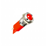 LED-indikaator, 24V dc, paneelile, 14mm, Faston, jootekontakt, punane, IP67