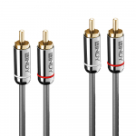 2xRCA kaabel 1.0m,kullatud kontaktid, PVC ja Halogeeni vaba CROMO