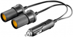 Auto sigaretis&uuml;&uuml;tajapesa laiendus adapter 2-le 12/ 24VDC 2.5A