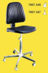CLEAN ROOM CHAIR, H= 450/580, adjustable back-rest angle, with castors