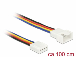 Pikenduskaabel 4 pin (M) - 4 pin (F) , PWM, 22 AWG, ventilaatoritele, 1.0m