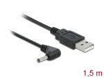 Toitekaabel DC 4.0 x 1.7mm (M) - USB-A, 1.5m, nurgaga