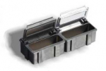 SNAPBOX2 transparent cover with spring ESD black - int. 37X12X15mm