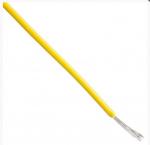 Montaažijuhe 0,38mm&sup2;, kollane AWG22 PTFE 600V h&otilde;betatud vask -60&deg;C&hellip;200&deg;C UL1213 305m