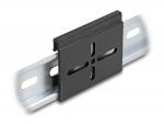 Alumiiniumist kinnitusklamber DIN-latile 60x47.8mm must