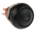 Valgustusega surunupp, hetkeline, paneelile, 13.6mm ava, SPST, punane LED, 28/48V dc, IP67
