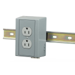 Topelt pistikupesa Din-liistule, 15A 125V, hall, 5-15R NEMA