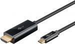 USB-C - HDMI adapterkaabel 1.0m, 4K@60Hz, must