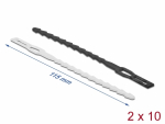 Kaablisidemed 115 x 4.5mm, valge/must, taaskasutatavad (20tk)