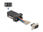 &Uuml;leminek D-Sub 9pin (M) - RJ12 (F) &uuml;hendamiskomplekt, must