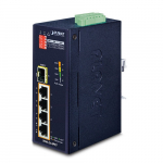 Switch: 4 x 10/100BaseT(X) PoE+, 1 x 100 SFP, -40 kuni 75&deg;C, mittemanageeritav, DIN, 120W budget