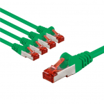 V&otilde;rgukaabel Cat6 S/FTP 3.0m, 5tk komplekt, roheline , PiMF