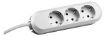 Maandusega pikendusjuhe 3 pesa / 1.5m, 188x56x41mm, valge