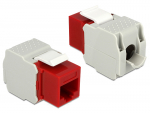 Modularpesa RJ45 Cat6 varjestamata, t&ouml;&ouml;riistavaba, punane