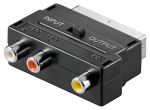 &Uuml;leminek SCART pistik - 3xRCA pesa, IN/OUT l&uuml;liti