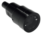 Toitepesa CEE7/7, 16A / 250V, maandusega, must