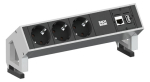 Toitepaneel Desk 2, 3 x CEE7/3, 1 x USB 3.0-A, 1 x RJ45 Cat6a, 250x86x99mm, 0.2m GST18 pesa