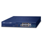 Switch: 8 x 10/100/1000Mbps PoE++, 2 x 10/100/1000Mbps, 2 x SFP+, 1 x RJ-45 console, Layer 3